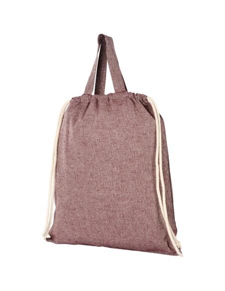 Mochila de cuerdas con asas de algodón reciclado de 150 g/m "Pheebs"