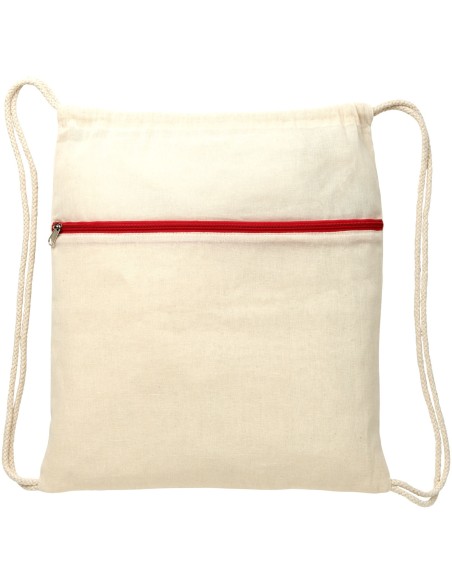 Mochila de cuerdas de algodón 100 g/m² con cremallera "Oregon"