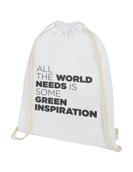 Mochila de cuerdas de algodón orgánico GOTS de 100 g/m² 5L "Orissa"