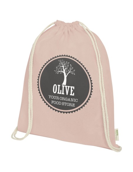 Mochila de cuerdas de algodón orgánico GOTS de 100 g/m² 5L "Orissa"