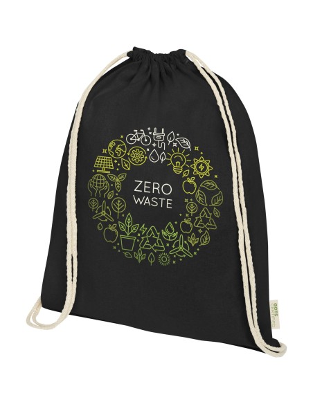 Mochila de cuerdas de algodón orgánico GOTS de 100 g/m² 5L "Orissa"