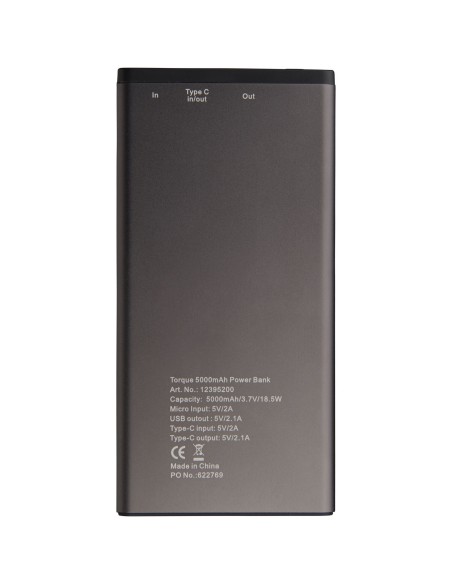 Batería externa de 5000 mAh con conector tipo C "Torque"