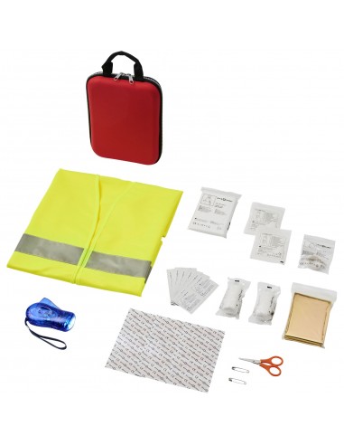 Kit de primeros auxilios de 47 piezas y chaleco reflectante de seguridad "Handies"