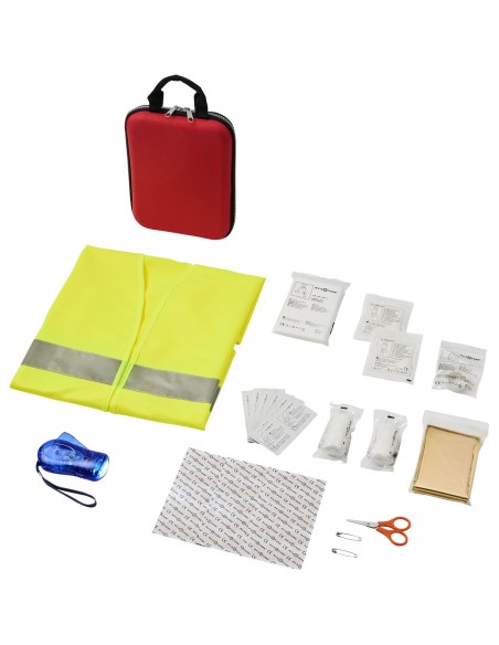 Kit de primeros auxilios de 47 piezas y chaleco reflectante de seguridad "Handies"