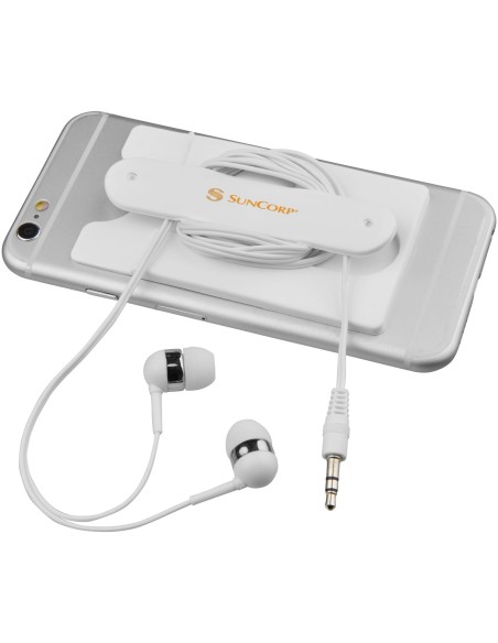 Auriculares internos y portatarjetas de silicona para teléfono "Wired"
