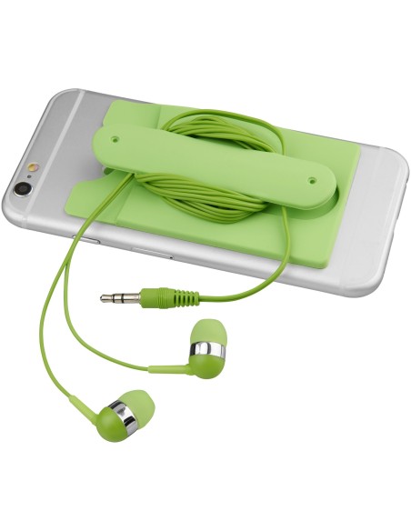 Auriculares internos y portatarjetas de silicona para teléfono "Wired"