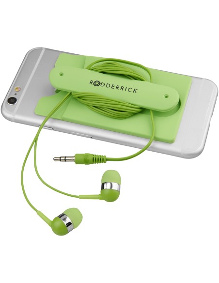 Auriculares internos y portatarjetas de silicona para teléfono "Wired"