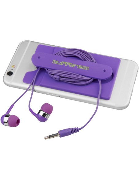 Auriculares internos y portatarjetas de silicona para teléfono "Wired"