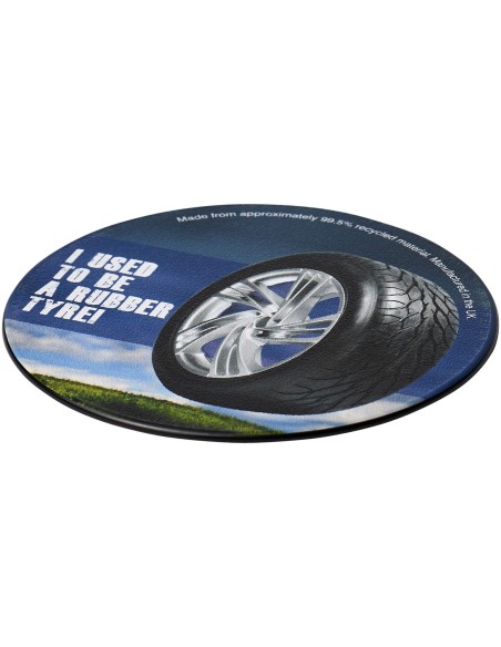 Brite-Mat® Posavasos redondo con material de neumático
