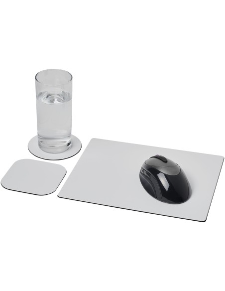 Alfombrilla para ratón y juego de posavasos Brite-Mat®