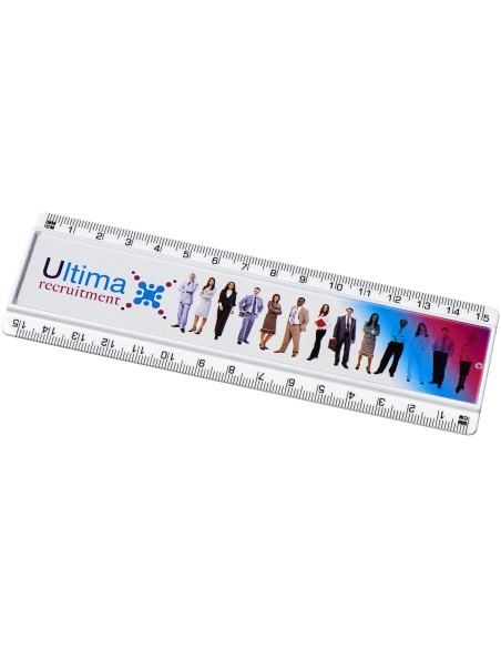 Regla de plástico de 15 cm con papel insertado Ellison