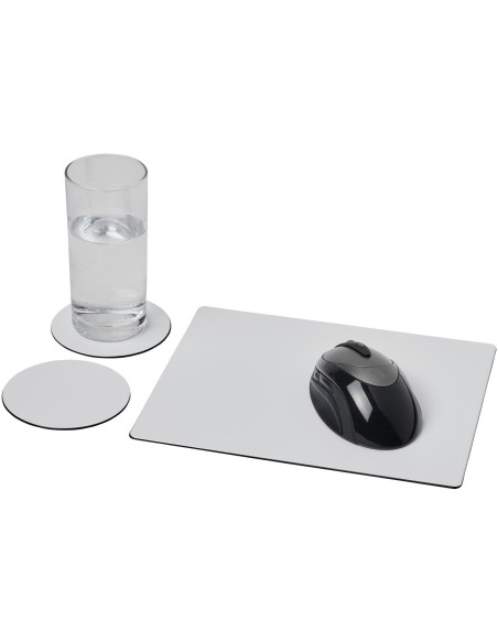 Combo 2 de alfombrilla para ratón y juego de posavasos "Brite-Mat®"