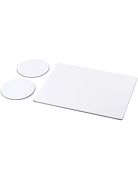 Combo 2 de alfombrilla para ratón y juego de posavasos "Brite-Mat®"