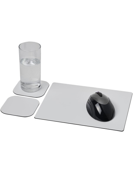 Combo 3 de alfombrilla para ratón y juego de posavasos "Brite-Mat®"