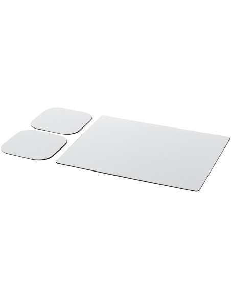 Combo 3 de alfombrilla para ratón y juego de posavasos "Brite-Mat®"