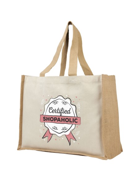 Bolsa Tote para compras de lona y yute de 320 g/m² "Varai"