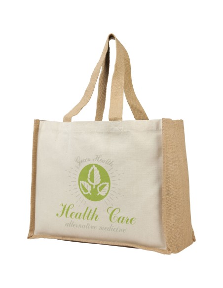 Bolsa Tote para compras de lona y yute de 320 g/m² "Varai"