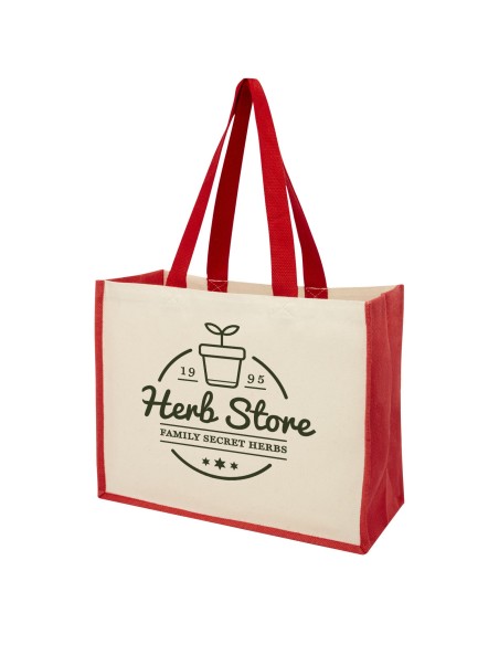 Bolsa Tote para compras de lona y yute de 320 g/m² "Varai"