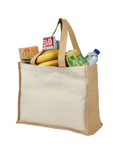 Bolsa Tote para compras de lona y yute de 320 g/m² "Varai"