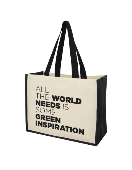 Bolsa Tote para compras de lona y yute de 320 g/m² "Varai"