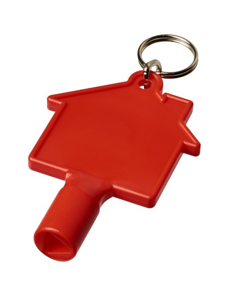 Llave universal con forma de casa y llavero "Maximilian"