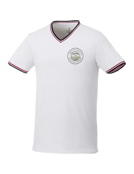 Camiseta de pico punto piqué para hombre "Elbert"