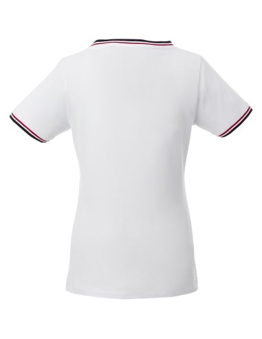 Camiseta de pico punto piqué para mujer "Elbert"
