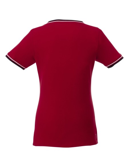Camiseta de pico punto piqué para mujer "Elbert"