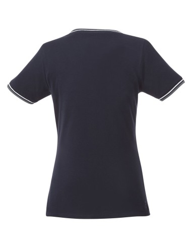 Camiseta de pico punto piqué para mujer "Elbert"