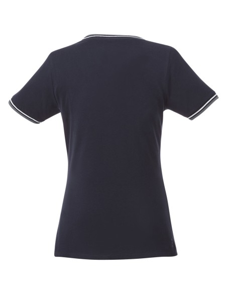 Camiseta de pico punto piqué para mujer "Elbert"