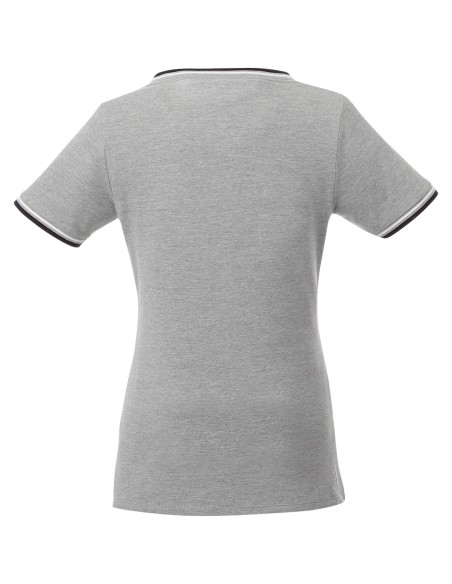 Camiseta de pico punto piqué para mujer "Elbert"