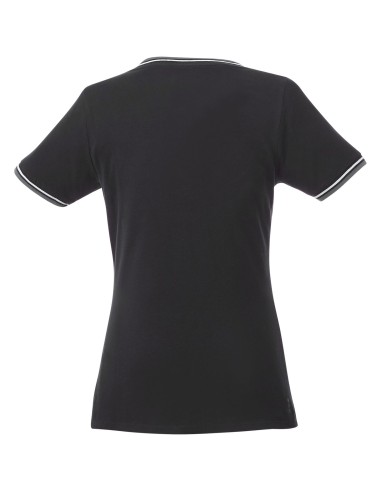 Camiseta de pico punto piqué para mujer "Elbert"