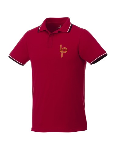 Polo con ribete de cuello contrastado para...