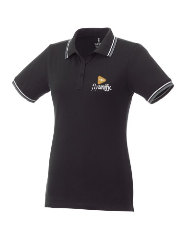 Polo con ribete de cuello contrastado para...