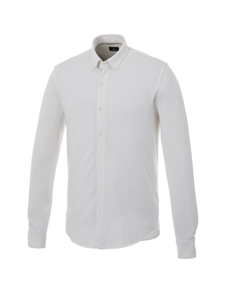 Camisa de manga larga de punto piqué para hombre "Bigelow"