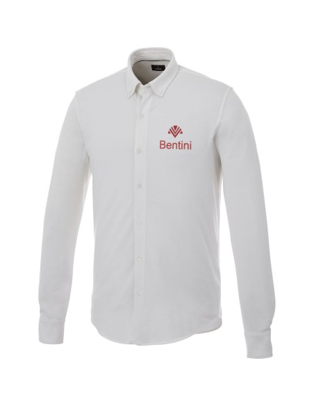 Camisa de manga larga de punto piqué para hombre "Bigelow"