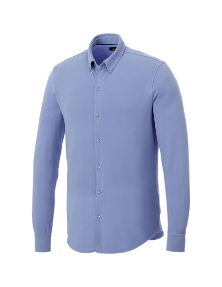 Camisa de manga larga de punto piqué para hombre "Bigelow"