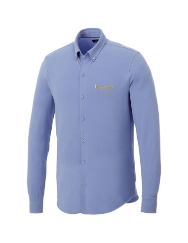 Camisa de manga larga de punto piqué para...
