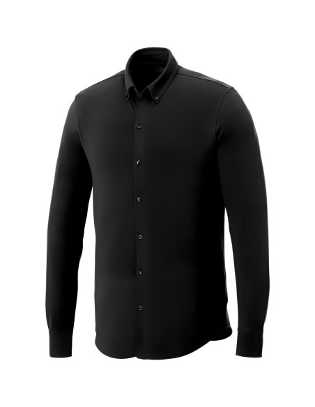 Camisa de manga larga de punto piqué para hombre "Bigelow"