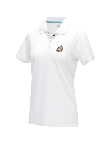 Polo orgánico GOTS de manga corta para mujer "Graphite"