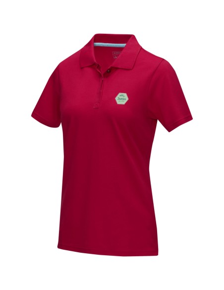 Polo orgánico GOTS de manga corta para mujer "Graphite"