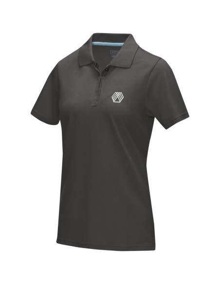 Polo orgánico GOTS de manga corta para mujer "Graphite"