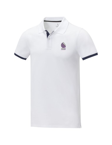 Polo de manga corta de dos tonos para hombre...