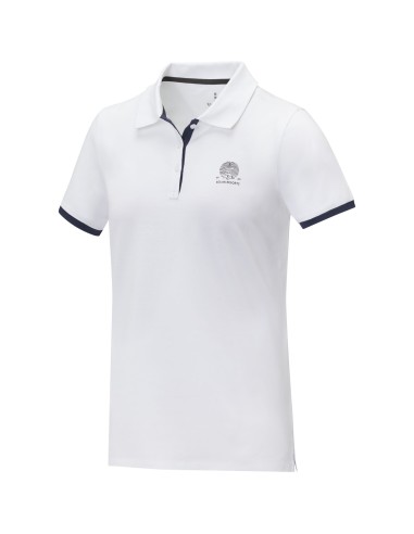 Polo de manga corta de dos tonos para mujer...