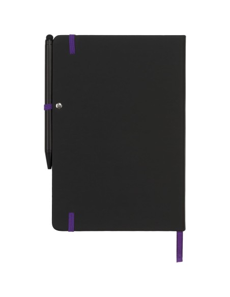 Libreta A5 perfilada en color y con bolígrafo stylus "Noir Edge Medium"