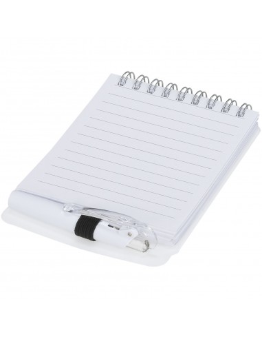 Libreta de bolsillo con bolígrafo y notas...