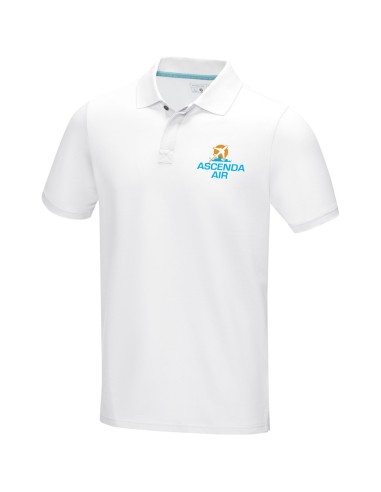 Polo orgánico GOTS de manga corta para hombre...