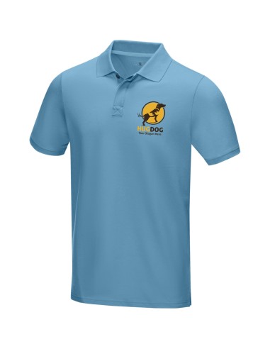 Polo orgánico GOTS de manga corta para hombre...