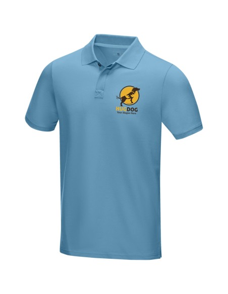 Polo orgánico GOTS de manga corta para hombre "Graphite"