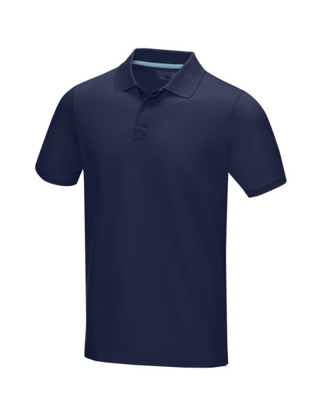 Polo orgánico GOTS de manga corta para hombre "Graphite"